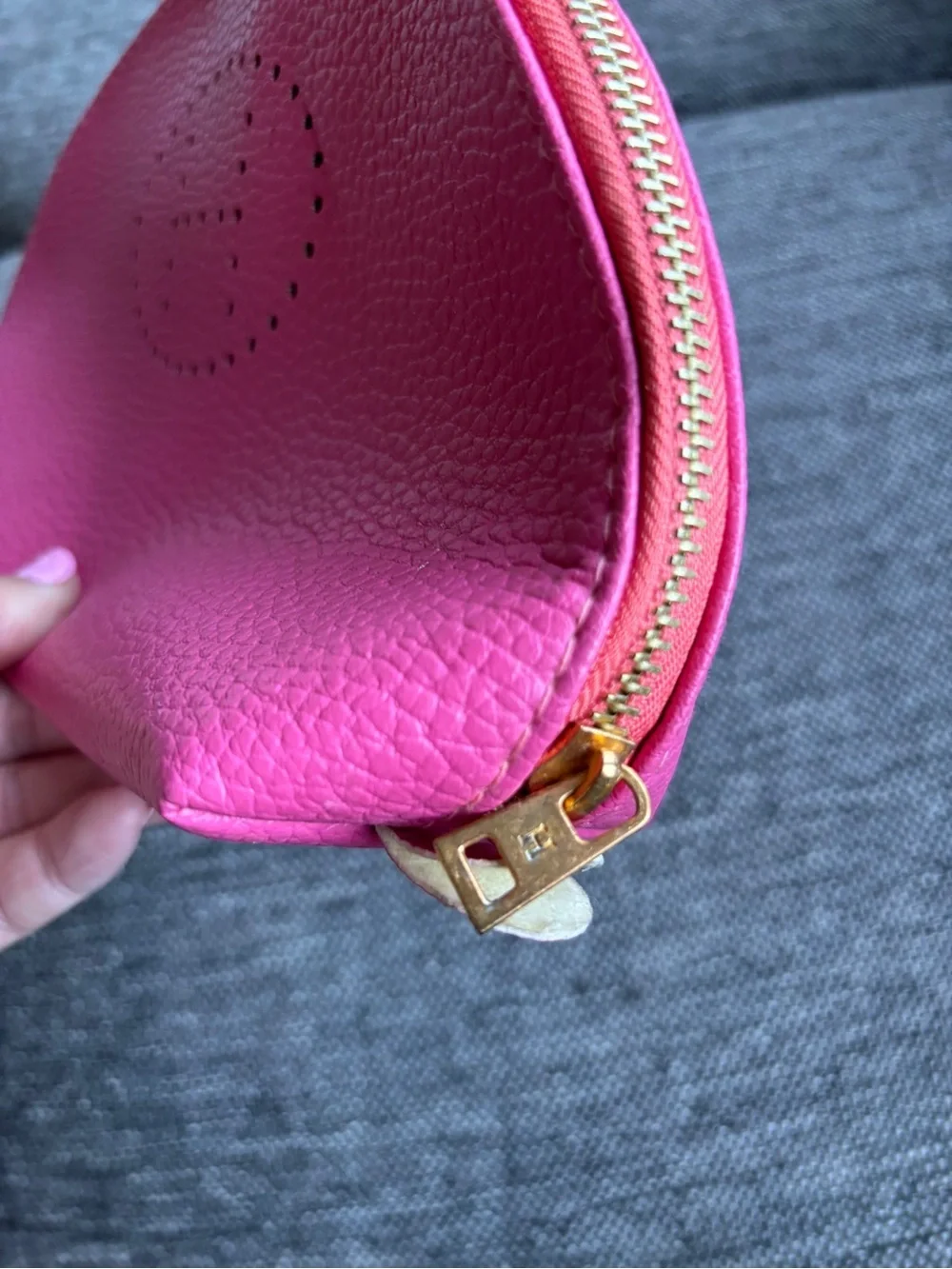 Pink makeup bag